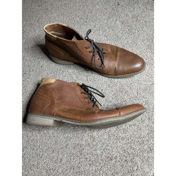 Men’s Size 10.5 Call It Spring Brown Ankle Boots - Sustainable Vegan - Picture 1 of 7
